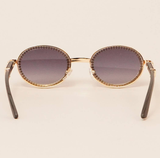 Rhinestone Round Sunglasses