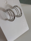 Silver Triple Hoop Earrings